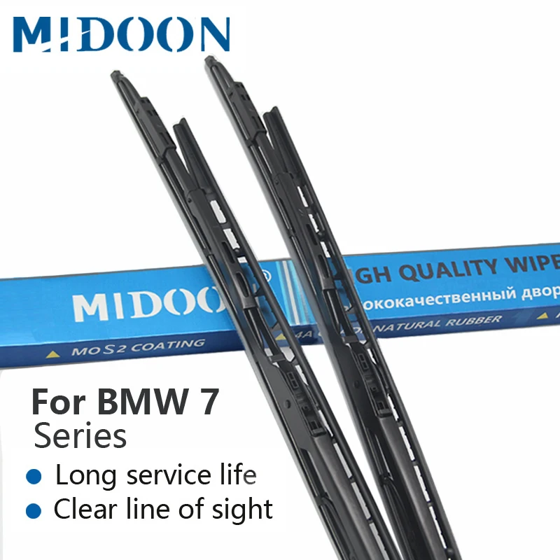 MIDOON Wiper Blades for BMW 7 Series E65 E66 E67 E68 F01 F02 F03 F04 730i 735i 740i 745i 750i 760i 730d 740d 745d 730i/Li