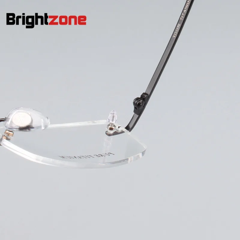 ขายร้อน100% Pure Titanium Rimlessผู้ชายกรอบแว่นตาออพติคอลผู้หญิงRX-Able Eyeแว่นตาLight Demoเลนส์Oculos