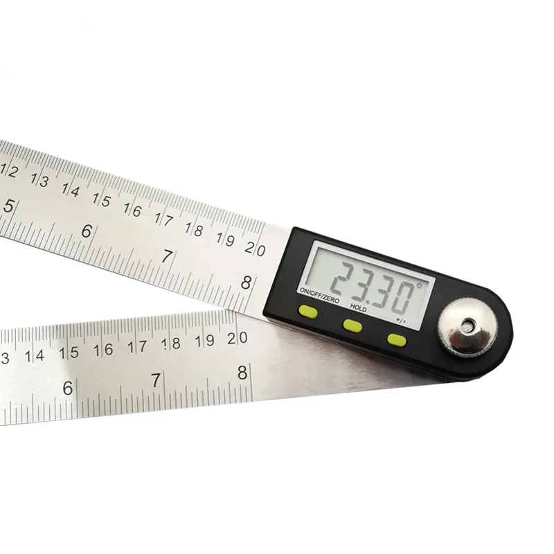 200mm Digital Protractor Inclinometer Level Measuring Tool Electronic Angle Gauge Stainless Steel Angle Ruler with Gift Bag