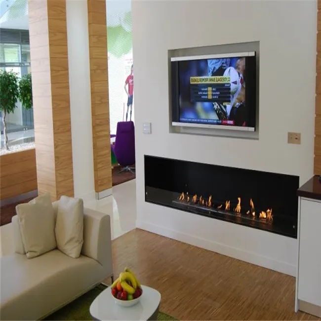 Inno-Fire  60 inch silver or black wifi real fire intelligent indoor auto biofuel fireplace