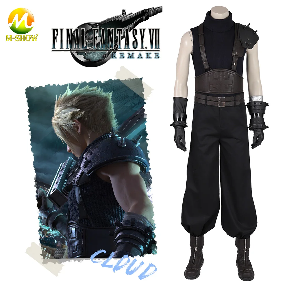 

Game Final Fantasy VII Remake Cloud Strife Cosplay Costume Armor Suit Halloween Outfits For Adult Men Uniforms Custom Made