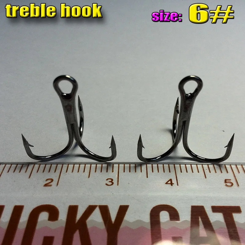 2023 HOT  Treble Fishing Hooks size:6# 2000pcs/lot High quality