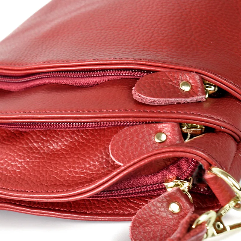 Luxury handbags women bags designer genuine leather zipper bags ladies single shoulder soft leather messenger bag wholesale