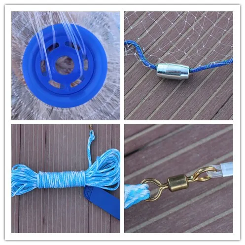 Finefish Aluminum Ring USA Cast Nets, 2.4m -4.8m, Easy Fly Fishing Net, Small Mesh, Outdoor Hand Throw, Catch Fish Network