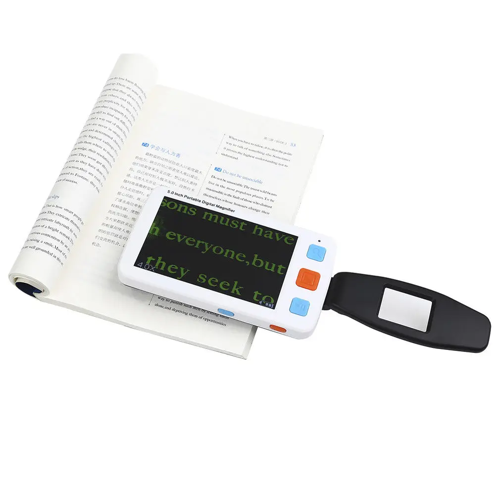 Imagem -02 - Lcd Colorido Eletrônico Digital Lupa 432x Leitura Auxílio 17 Modos de Cor Eyesightaiding para Idosos Vídeo Lupa 5.0