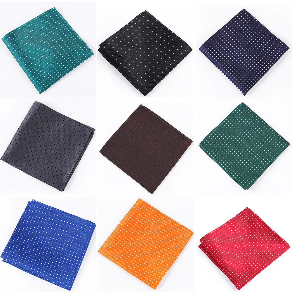 Tailor Smith Men Handkerchief Luxury 100% Silk Woven Jacquard Floral Dot Checked Man Pocket Square Business Wedding Dress Hanky