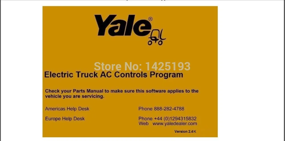 

Yale Electric Truck AC Controls Program ETACC v2.4K