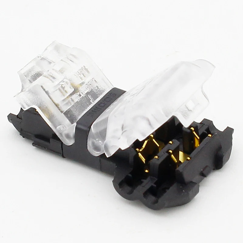 5Pcs/lot 2 Pin 2 Way 300v 10a Universal Compact Wire Wiring Connector T SHAPE Conductor Terminal Block With Lever AWG 18-24