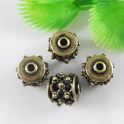 10Pieces /Pack Antique Retro Bronze Copper  Hollow Beads Jewelry Accessory 38011