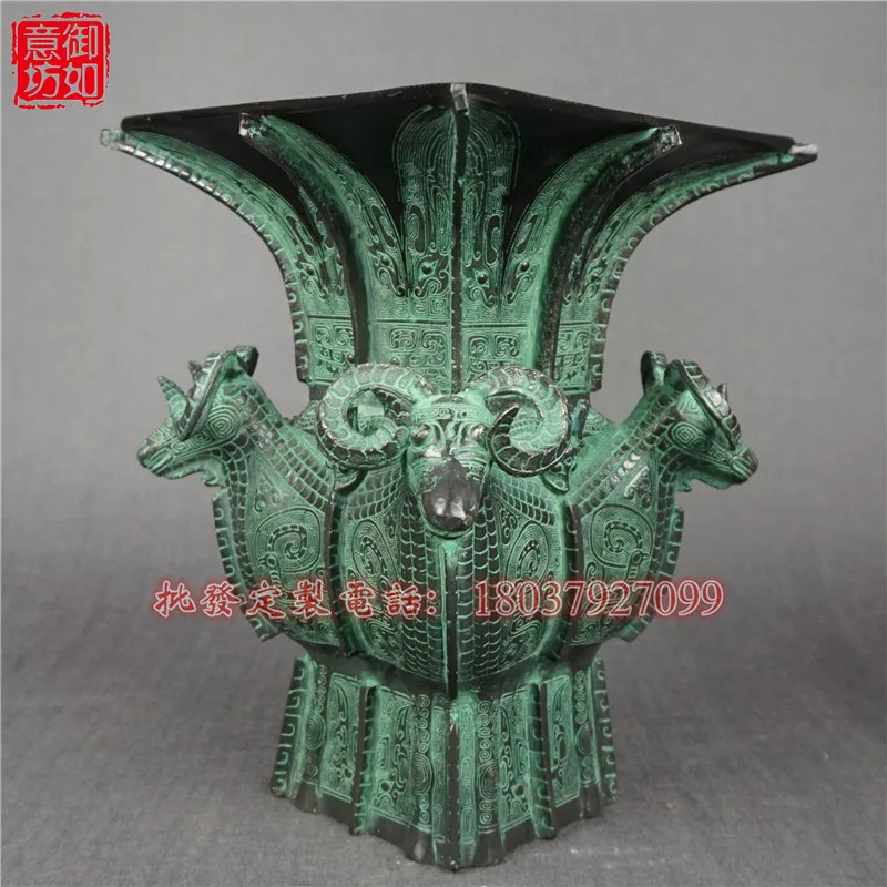 statue antique bronze bronze statue David Ding ornaments company leaders send copper Home Furnishing glass display