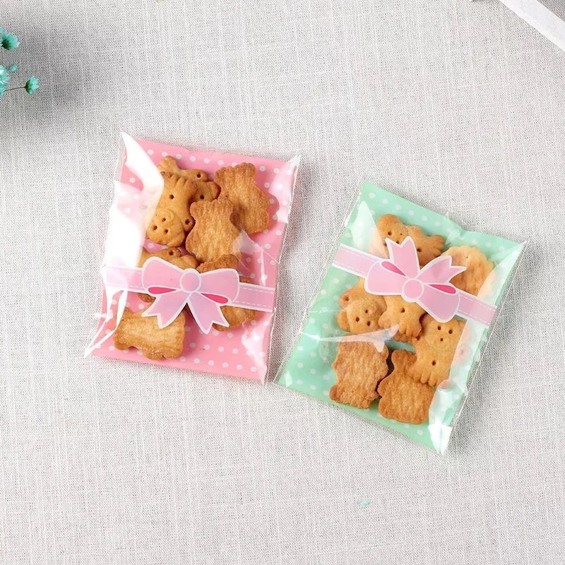 100 pcs/lot 8*10cm Cookie Packaging Bags Small Frosted Dot Bags For Biscuits Wedding Decoration Sweety Candy Bag