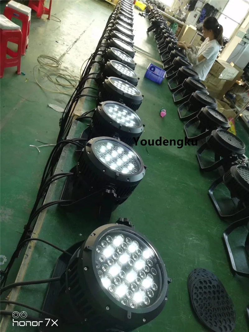 2 pieces Waterproof Dj lighting led par 54 x 3 w rgbwa led par 64 ip65 led par light