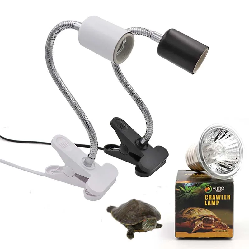 Pet Reptile Heat Lamp UVA+UVB 3.0 Light Holder Clip-on Bulb Lamp Holder Thermometer Hygrometer Turtle Tortoises Basking Lamp