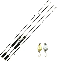 1.8m 6 feet 602UL carbon fiber spinning fishing ultralight rod casting 2 tips UL power stream small fish slow action trout pole