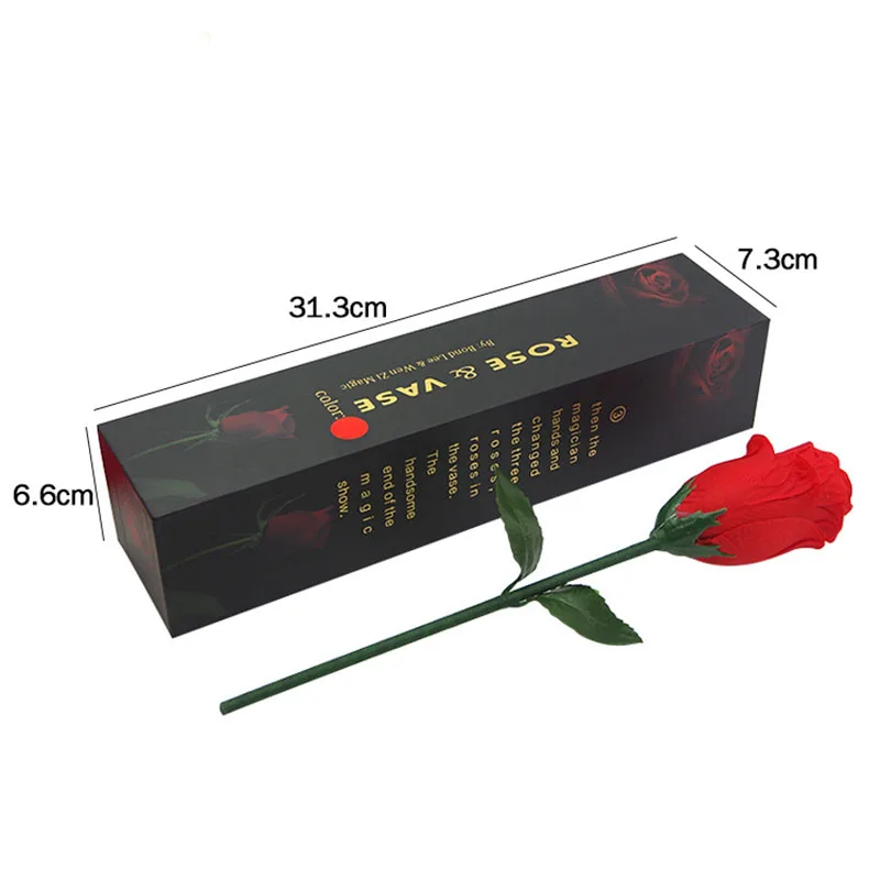 Rose And Vase Stage Magic Tricks Gimmick Rose Scarf Appearing Magia Magician Illusions Props Fun Split Roses Romantic Magic