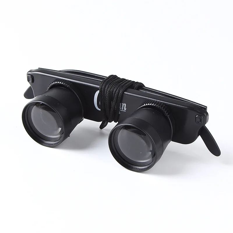 3 Times 4X Adjustable Fishing binoculars high definition night vision see bleach Fishing special myopia wear Magnifier Glass