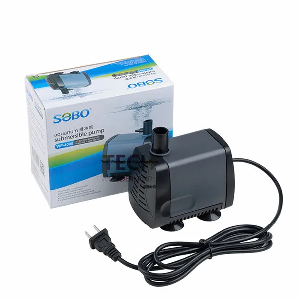 Submersible pump for aquarium fish tank water pump ultra silent water circulation and filtration fountain pump SOBO WP-4000