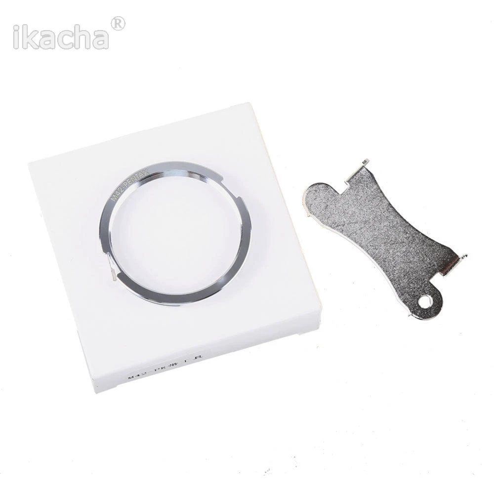 Silver Lens Adapter Ring for Pentax M42 42mm for PK K Mount Adapter Infinity focus