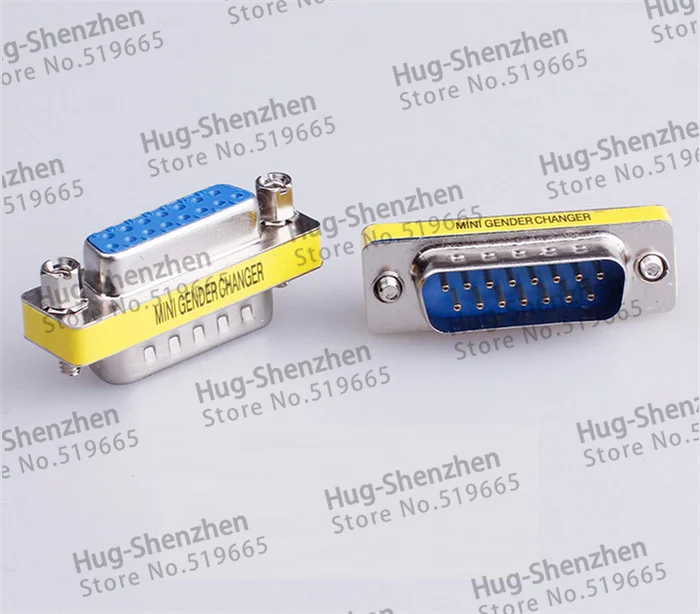 Female to Male 2Row 7P+8P 15P Adapter 7P/8P DB15 Connector DB15P two Row data transmission protect joint 15P Connector 50pcs