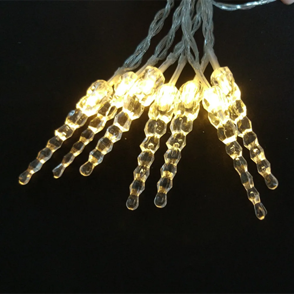 

YIYANG 2M/3M/4M/5M Fairy Lights Battery Operated Icicle LED Christmas String Lights Outdoor Indoor Wedding Xmas Party Decoration