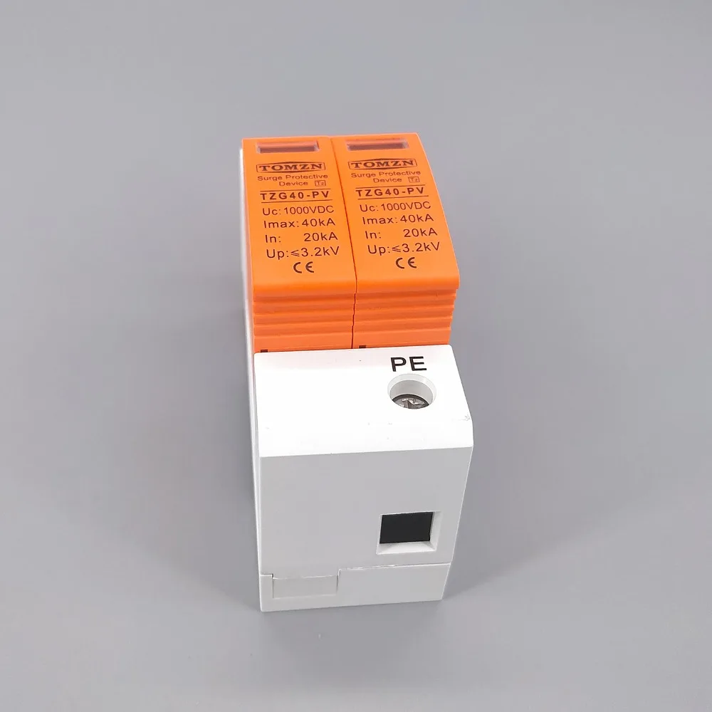 Protector de sobretensiones doméstico, dispositivo descargador de alta tensión, 20KA ~ 40KA, DC 1000V, SPD