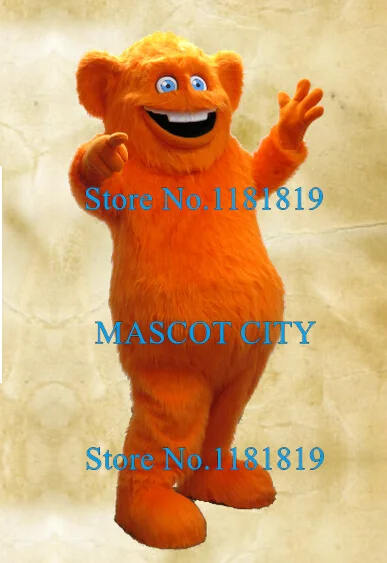 

MASCOT orange monster mascot long hair plush costume high quality halloween monster theme anime cosplay costumes mascotte