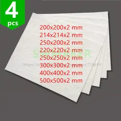4pcs Reprap 3D printer 200/220/300/400mm ceramic fiber insulation cotton Heated Bed Block Insulation Cotton 2mm thicknes