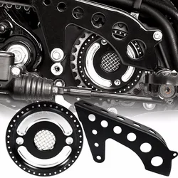 Motorcycle Front Black Drive Pulley Engine Upper Cover Sets For Harley Sportster XL 883 1200 48 72 SuperLow 2004-2018 Models