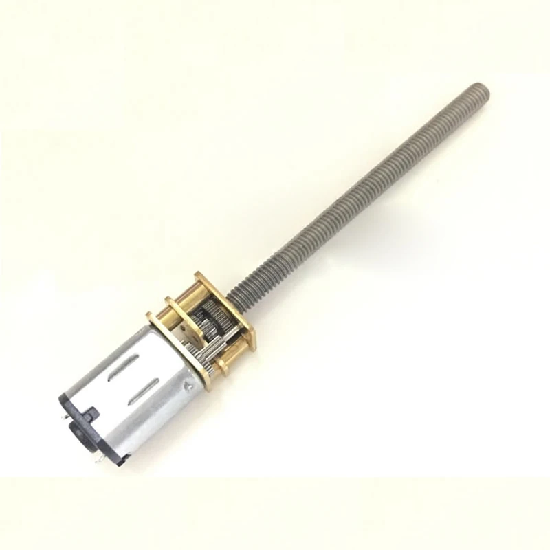 Miniature DC Gear Motors, N20 3V-12V M4*55mm Screw Rod Motors, Threaded Shaft Long Shaft Motors