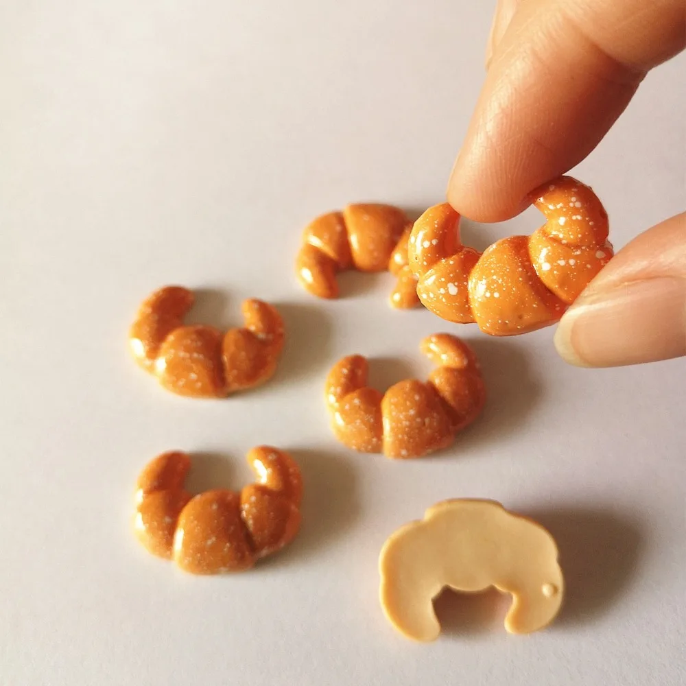 8pcs Breakfast Egg Cake Bread Flatback Resin Crafts For Deco DIY Scrapbook Embellishment Sweets Figurines Miniatures
