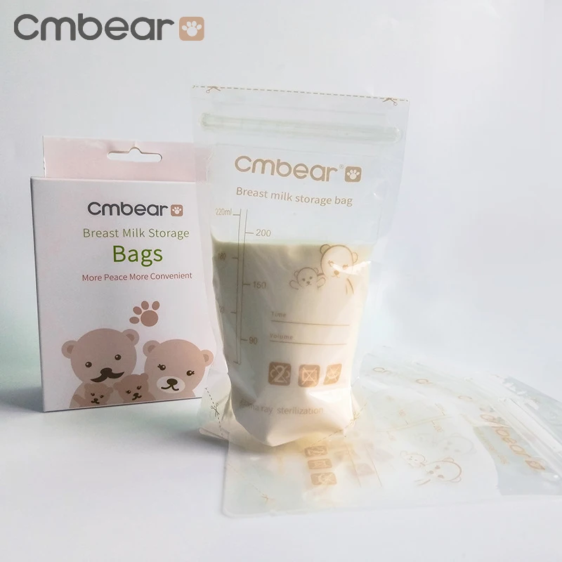 Cmbear 유아식 저장 아기 수유 휴대용 모유 저장 가방 30/60 개, 모유 BPA 무료 우유 냉동고 가방 저장