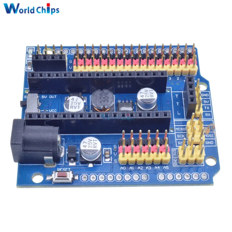 1Pcs Standard For Arduino Nano V3.0 I/O Expansion Board Micro Sensor Shield Module 5V For R3 For Leonardo One