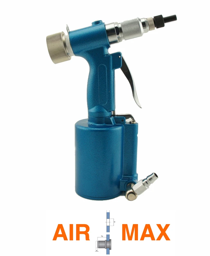 Imagem -02 - Pneumática Air Riveter Gun Ferramenta Nut Rivet Novo Design M4-m10