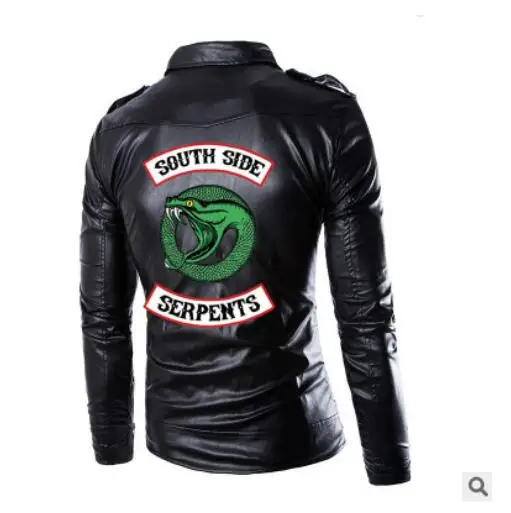 Jacket PU Leather Men Vintage Retro Moto Faux Punk Leather Jackets Motorcycle Clothing Coats Slim Fit Size