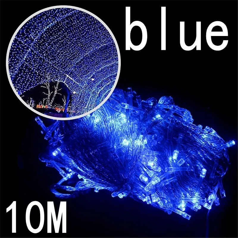 

Blue Outdoor String Lights 10M Led Garland String Fairy Light 8 Mode Christmas Light Holiday Wedding Party