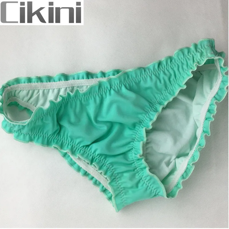Cikini-Women\'s Sexy Green Thong Bikini Swimsuit, Brazilian Summer Beach Swimwear, Fashion