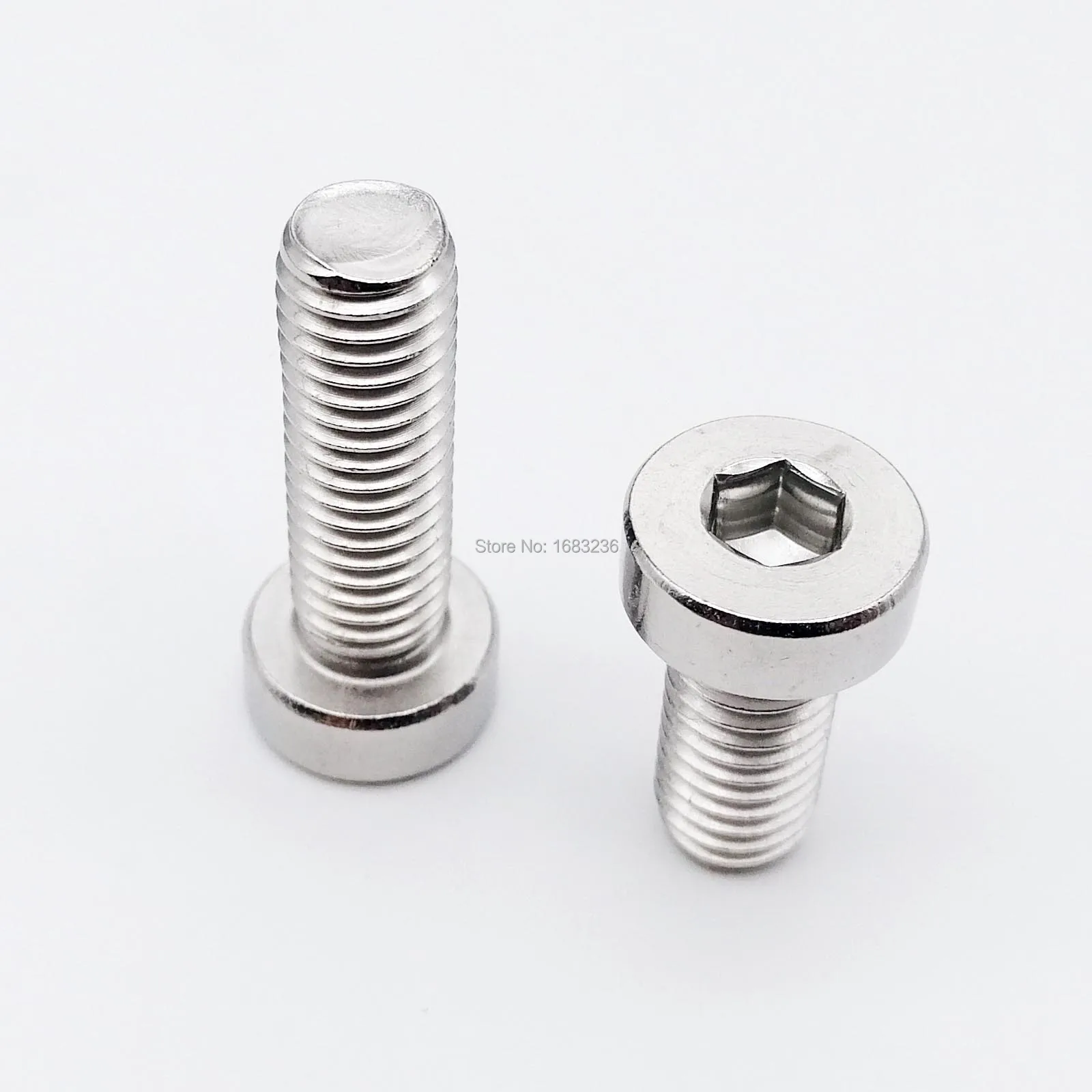 HZYUEGOU 50 Stück M3 M4 M5 M6 M8 DIN914 304 Edelstahl Schwarz Klasse 12.9 Sechskant-Innensechskant-Kegelspitz-Schraube Grub Bolt – Detail 3