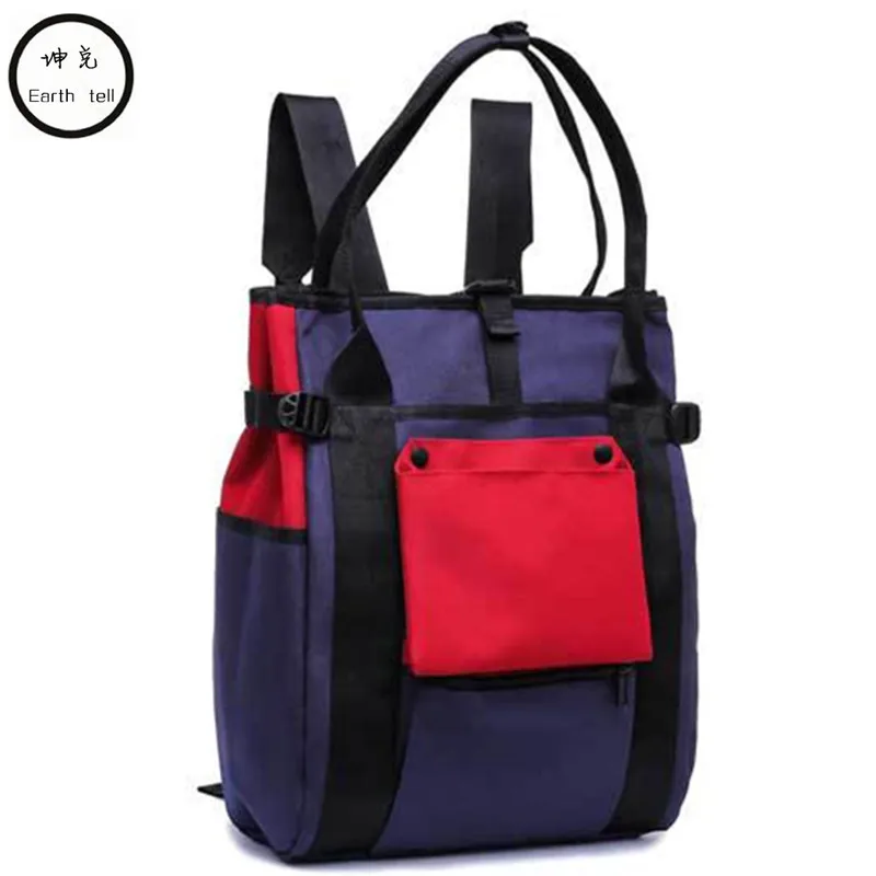 University student School Bags waterproof Backpack Stitching Fashion New teens Bolsas Travel laptop bag Contrast color Handbag