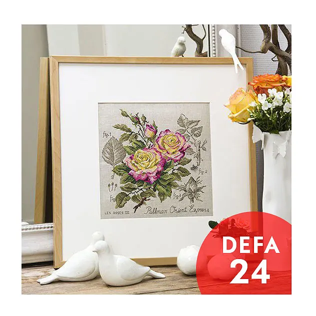 Fishxx New 14CT Milk Cloth Kit Flower Still Life Print Cross Stitch Home Hand Embroidery DEFA16-30 Beautiful Flowers