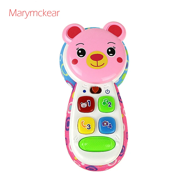 Telefone de brinquedo musical, brinquedo infantil, desenho animado, unissex, para recém-nascidos, educacional, 4 tipos, imitação de telefone celular, 1 peça