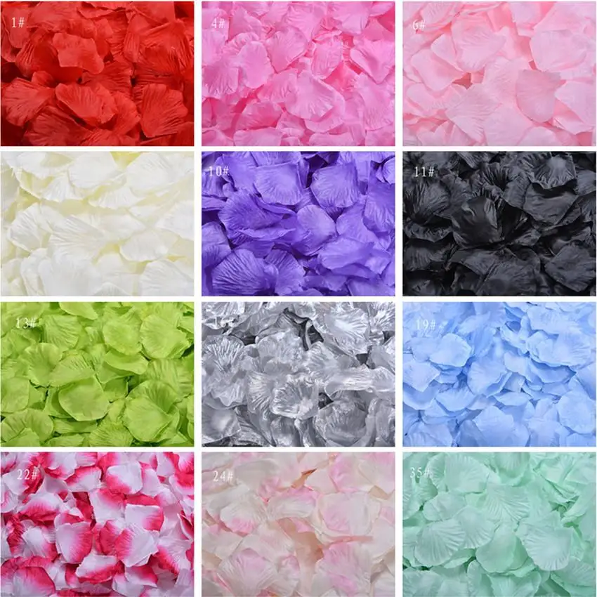 

Wholesale 38 colors for choosing 10000pcs novia Wedding & Engagement decoration petals Atificial Flowers silk Rose Petals P-04F