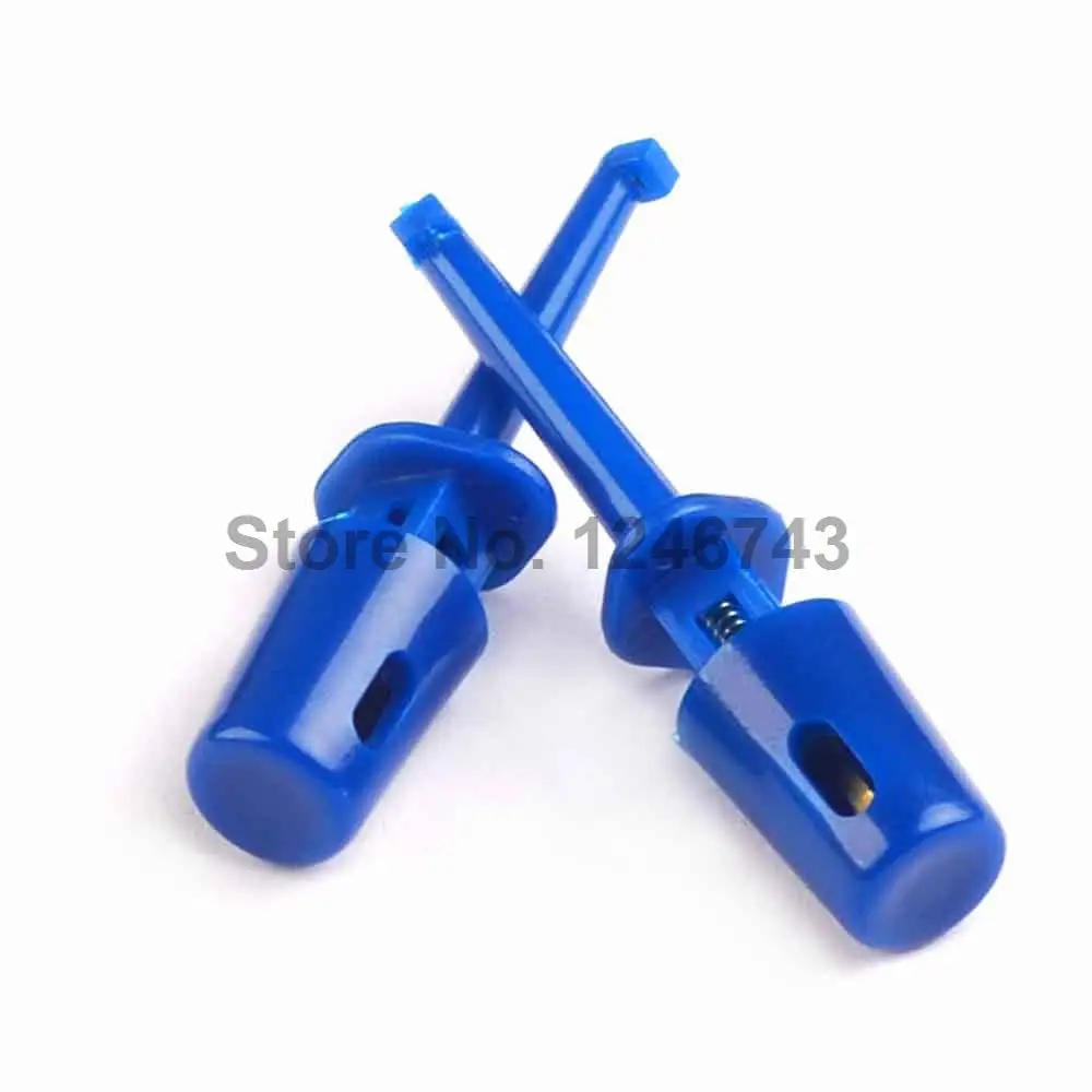 20PCS Blue Multimeter Lead Wire Kit Test Hook Clip Grabbers Test Probe SMT/SMD IC D20 Cable Welding