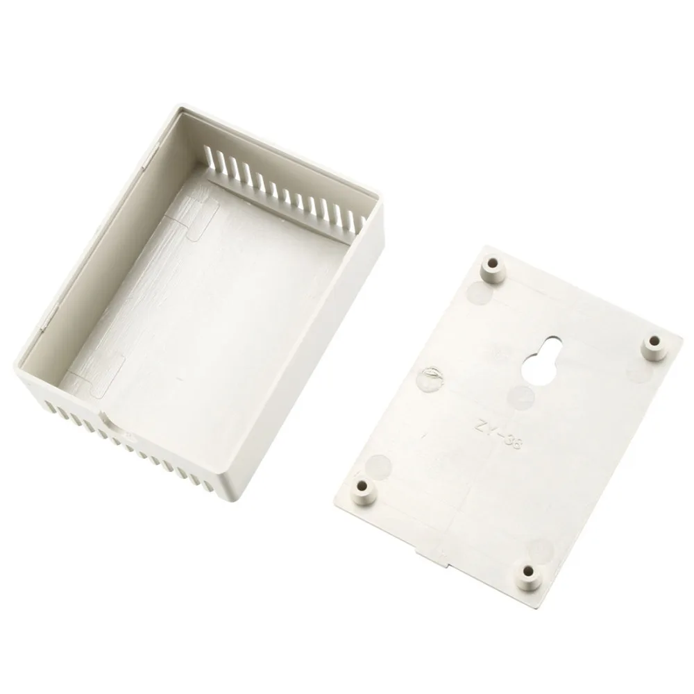Uxcell 1 ชิ้น 75x55x28 มม. ABS DIY อิเล็กทรอนิกส์นาฬิกาปลุกกล่อง Junction Box Case Enclosure สีขาวสำหรับสัญญาณแชสซี
