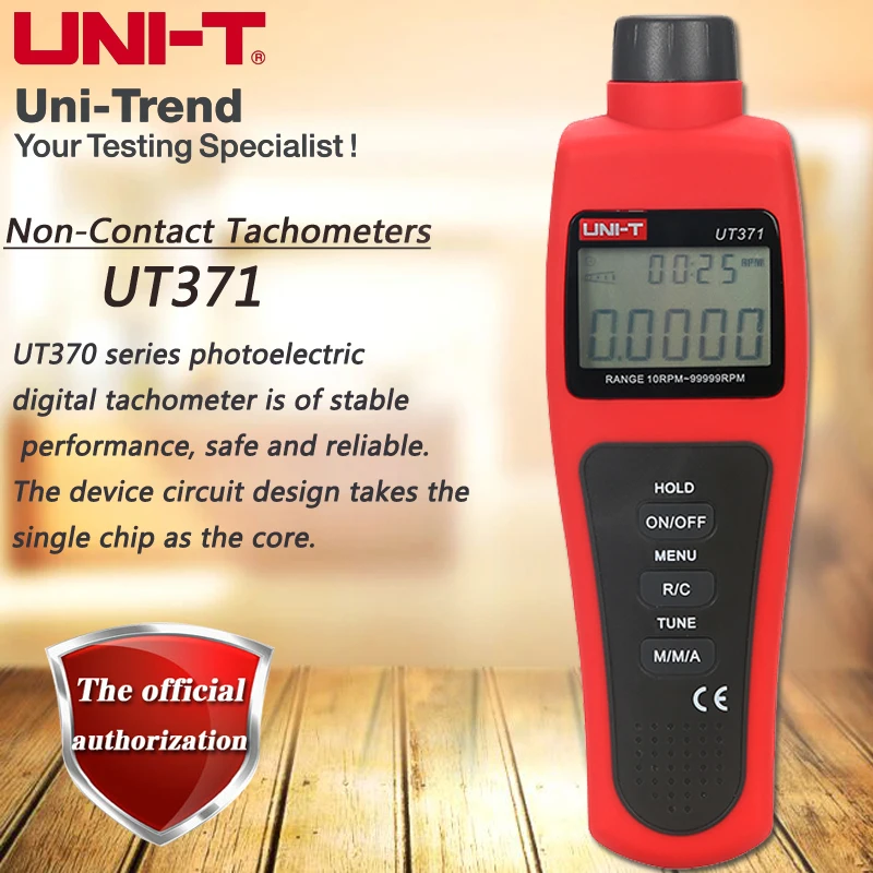 

UNI-T UT371 UT372 Non-Contact Tachometer; Motor Motor Measurement / Speed Measurement 10RPM to 99999RPM