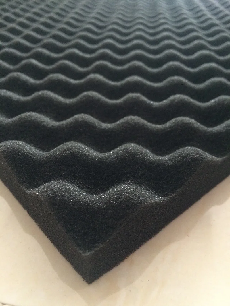 Sound-absorbing Cotton Noise sponge Wave 50cm X 50cm X 3cm Acoustic Foam in Black wholesale