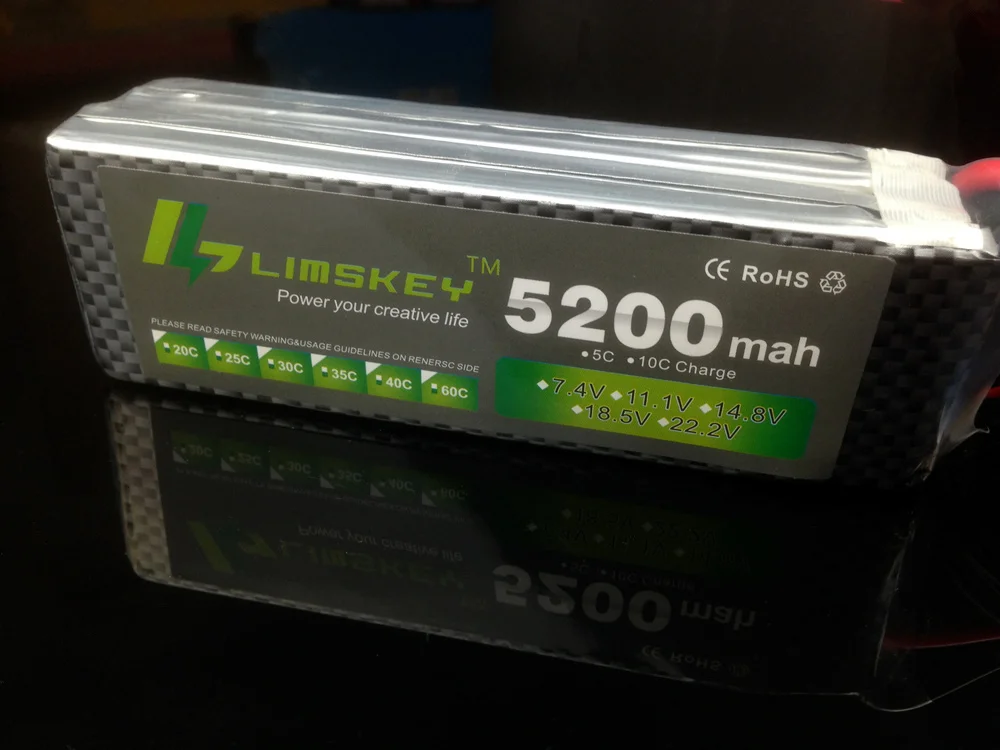 

Limskey POWER Lipo Battery 4S 14.8v 5200mah 30c T/XT60 Plug RC Helicopter RC Car RC Boat Quadcopter Remote Control toys Battey