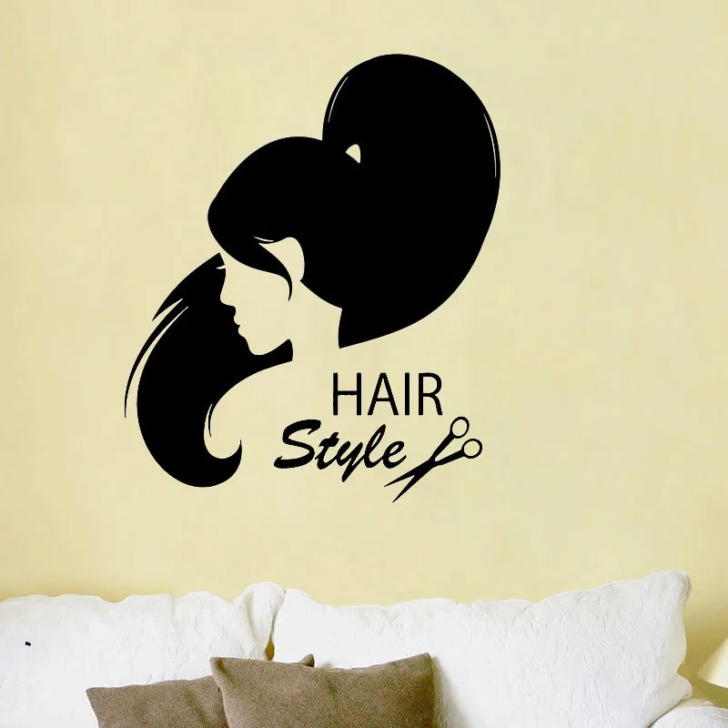 

ZOOYOO Hairstyle Hair Salon Wall Sticker Home Decor Living Room Bedroom Decoration Wall Art Murals Wallpaper