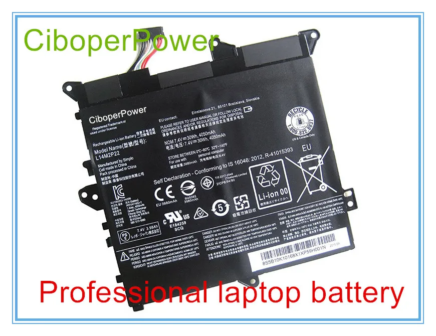 Original battery for L14M2P22 Battery for Flex 3-1120 80LX Flex 3-1130 L14S2P21 30Wh