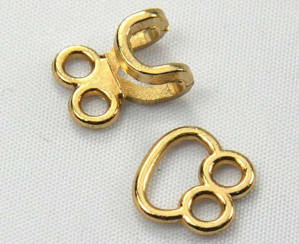 10set Gold Tone Metal Clasp Waist Extender Frog Hooks & Eyes Clasps Sewing for Garment Sewing Accessorices