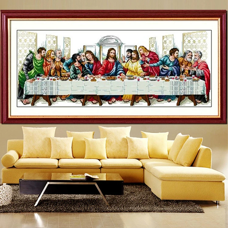 

Needlework,DIY Cross stitch,Set for Embroidery kits,Jesus Christ the last super Classic Cross-Stitch,Paint Wall Home Decro